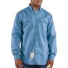 Carhartt Men’s Flame-Resistant Classic Twill Shirt(Medium Blue)