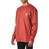 Carhartt Men’s Flame-Resistant Force Cotton Long-Sleeve T-Shirt(Dark Barn Red)