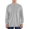 Carhartt Men’s Flame-Resistant Force Cotton Long-Sleeve T-Shirt(Grey)