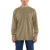 Carhartt Men’s Flame-Resistant Force Cotton Long-Sleeve T-Shirt(Khaki)