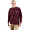 Carhartt Men’s Flame-Resistant Force Cotton Long-Sleeve T-Shirt(Port)