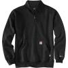 Carhartt Men’s Flame-Resistant Force Loose Fit Midweight Mock Neck Sweatshirt(Black Heather)