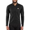 Carhartt Men’s Force Heavyweight Heathered Knit Base Layer Crewneck Pocket Top(Black)