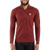 Carhartt Men’s Force Heavyweight Heathered Knit Base Layer Crewneck Pocket Top(Fired Brick)