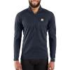 Carhartt Men’s Force Heavyweight Heathered Knit Base Layer Crewneck Pocket Top(Navy)