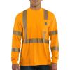 Carhartt Men’s Force High-Visibility Long-Sleeve Class 3 T-Shirt(Bright Orange)