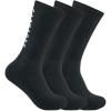 Carhartt Men’s Force Midweight Logo Crew Sock 3 Pack(Black)