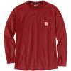 Carhartt Men’s Force Relaxed Fit Midweight Long-Sleeve Pocket T-Shirt(Crabapple)