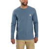 Carhartt Men’s Force Relaxed Fit Midweight Long-Sleeve Pocket T-Shirt(Thundercloud)