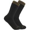 Carhartt Men’s Heavyweight Crew Sock 2 Pack(Black)