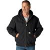 Carhartt Men’s J140 Loose Fit Firm Duck Insulated Flannel-Lined Active Jac(Black)