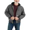 Carhartt Men’s J140 Loose Fit Firm Duck Insulated Flannel-Lined Active Jac(Gravel)