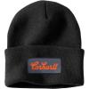 Carhartt Men’s Knit Cuffed Script Patch Beanie(Black)