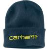 Carhartt Men’s Knit Insulated Logo Graphic Cuffed Beanie(Night Blue)