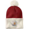 Carhartt Men’s Knit Pom Cuffed Beanie(Crabapple)