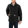 Carhartt Men’s Loose Fit Washed Duck Sherpa-Lined Coat(Black)