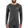 Carhartt Men’s MBL131 Base Force® Midweight Base Layer Poly-Wool Crew(Black Heather)