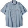 Carhartt Mens Original Fit Short Sleeve (Big & Tall) Work Utility Button Down Shirt, Blue Chambray, 3X-Large US