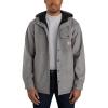 Carhartt Men’s Rain Defender Relaxed Fit Heavyweight Hooded Shirt Jac(Black Heather)