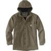 Carhartt Men’s Rain Defender Relaxed Fit Heavyweight Hooded Shirt Jac(Moss)