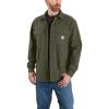 Carhartt Men’s Rugged Flex Relaxed Fit Canvas Fleece-Lined Shirt Jac(Basil)