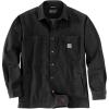 Carhartt Men’s Rugged Flex Relaxed Fit Canvas Fleece-Lined Shirt Jac(Black)