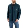 Carhartt Men’s Rugged Flex Relaxed Fit Canvas Fleece-Lined Shirt Jac(Night Blue)