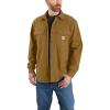 Carhartt Men’s Rugged Flex Relaxed Fit Canvas Fleece-Lined Shirt Jac(Oak Brown)