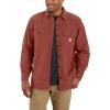 Carhartt Men’s Rugged Flex Relaxed Fit Canvas Fleece-Lined Shirt Jac(Sable)