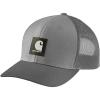 Carhartt Mens Rugged Flex Twill Mesh-Back Logo Patch Cap(Asphalt)