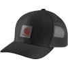 Carhartt Mens Rugged Flex Twill Mesh-Back Logo Patch Cap(Black)