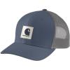 Carhartt Mens Rugged Flex Twill Mesh-Back Logo Patch Cap(Bluestone)