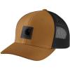 Carhartt Mens Rugged Flex Twill Mesh-Back Logo Patch Cap(Carhartt Brown/Black)