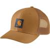 Carhartt Mens Rugged Flex Twill Mesh-Back Logo Patch Cap(Carhartt Brown/Honeycomb)