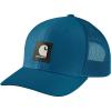 Carhartt Mens Rugged Flex Twill Mesh-Back Logo Patch Cap(Deep Lagoon)