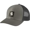 Carhartt Mens Rugged Flex Twill Mesh-Back Logo Patch Cap(Dusty Olive)