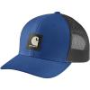 Carhartt Mens Rugged Flex Twill Mesh-Back Logo Patch Cap(Glass Blue)