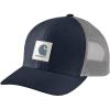 Carhartt Mens Rugged Flex Twill Mesh-Back Logo Patch Cap(Navy)