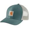 Carhartt Mens Rugged Flex Twill Mesh-Back Logo Patch Cap(Sea Pine)