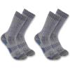 Carhartt Men’s SB2072M Midweight Synthetic-Wool Blend Boot Sock 2-Pack(Navy)
