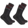 Carhartt Men’s SB7742M Heavyweight Synthetic-Wool Blend Boot Sock 2-Pack(Black)