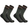 Carhartt Men’s SB7742M Heavyweight Synthetic-Wool Blend Boot Sock 2-Pack(Burnt Olive)