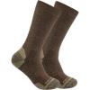 Carhartt Men’s SC9902M Midweight Synthetic-Merino Wool Blend Crew Sock 2-Pack(Dark Coffee)