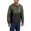 Carhartt Mens Storm Defender Relaxed Fit Lightweight Packable Jacket(Basil/Black)