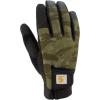 Carhartt Men’s Synthetic Leather High Dexterity Touch Sensitive Secure Cuff Glove(Basil Blind Fatigue Camo)