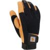 Carhartt Men’s Synthetic Leather High Dexterity Touch Sensitive Secure Cuff Glove(Black Barley)