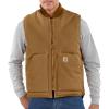 Carhartt Men’s V01 Relaxed Fit Firm Duck Insulated Rib Collar Vest, Carhartt Brown, Large