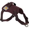 Carhartt Nylon Duck No Pull Dog Harness, Fully Adjustable Dog Harness with Quick Control Handle and Reflective Accents, Carhartt Brown, Large(Deep Wine)