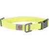 Carhartt Pet Fully Adjustable Webbing Collars for Dogs, Reflective Stitching for Visibility, Blanket Stripe, Large(Brite Lime (Nylon Canvas & Webbing))