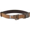 Carhartt Pet Fully Adjustable Webbing Collars for Dogs, Reflective Stitching for Visibility, Blanket Stripe, Large(Carhartt Brown (Nylon Canvas & Webbing))